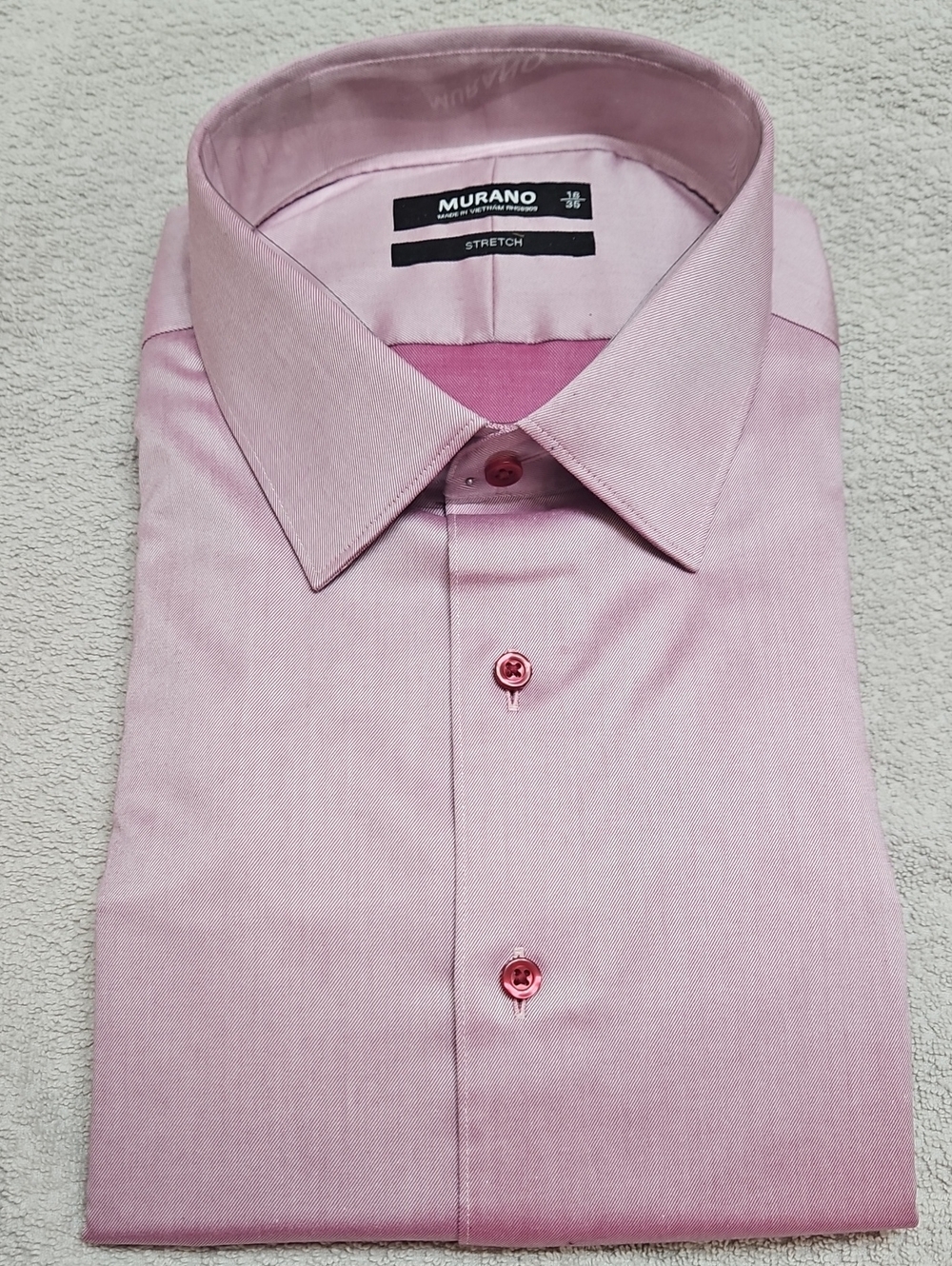 Murano Men's Stretch Dress Shirt - Light Pink